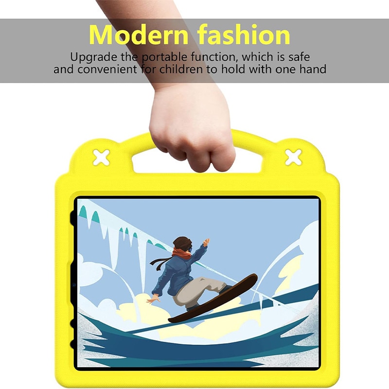 Husa pentru Lenovo Tab M11 11″，Husa de protectie pentru tableta, Fudissen®, Pentru Lenovo Tab M11, Xiaoxin Pad 11 2024, galben, model de desene animate, cu suport reglabil, acoperire completa