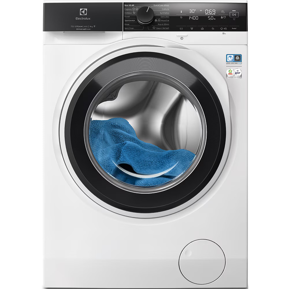 Masina de spalat rufe ELECTROLUX EW7F4494QE PerfectCare700, 9 kg, 1400 rpm, Clasa A, Wi-Fi, motor Inverter, display LED, SteamCare + SensiCare, dozator Universal, QuickCare 69', Ra