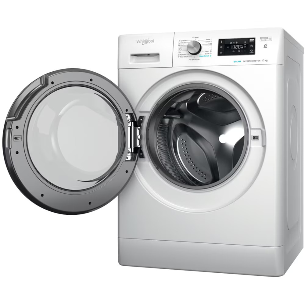 Masina de spalat rufe Whirlpool FFB 10489 BV EE, 6th Sense, FreshCare+, Steam refresh, 10 kg, 1400 rpm, Clasa A, Alba