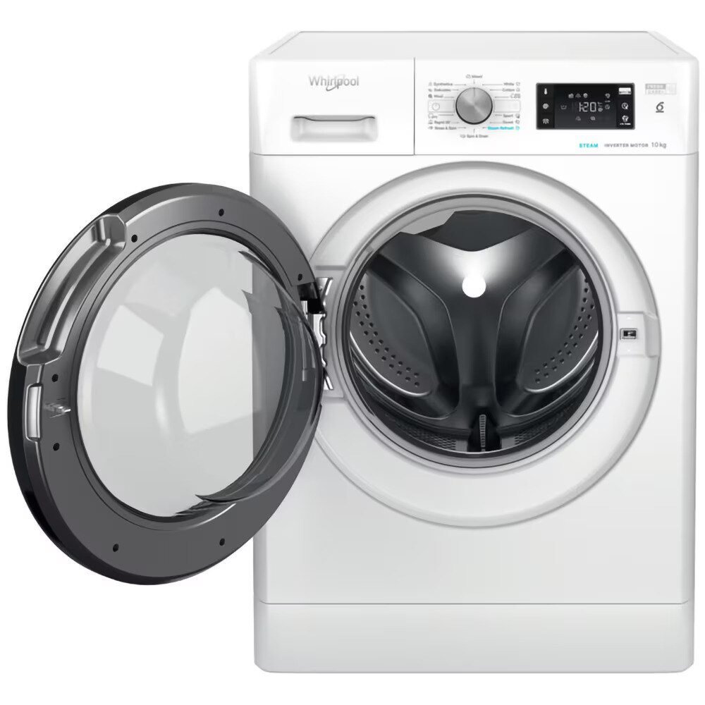 Masina de spalat rufe Whirlpool FFB 10489 BV EE, 6th Sense, FreshCare+, Steam refresh, 10 kg, 1400 rpm, Clasa A, Alba