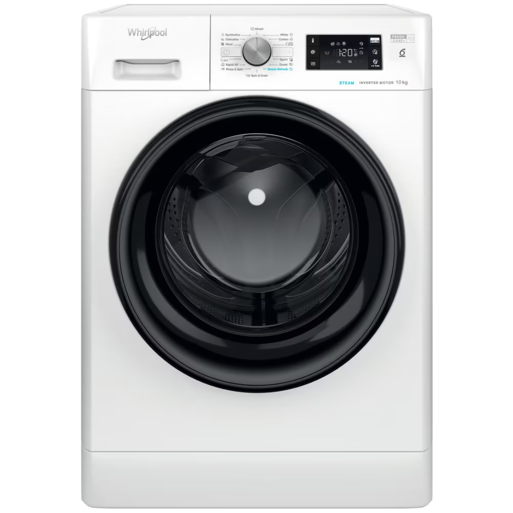 Masina de spalat rufe Whirlpool FFB 10489 BV EE, 6th Sense, FreshCare+, Steam refresh, 10 kg, 1400 rpm, Clasa A, Alba
