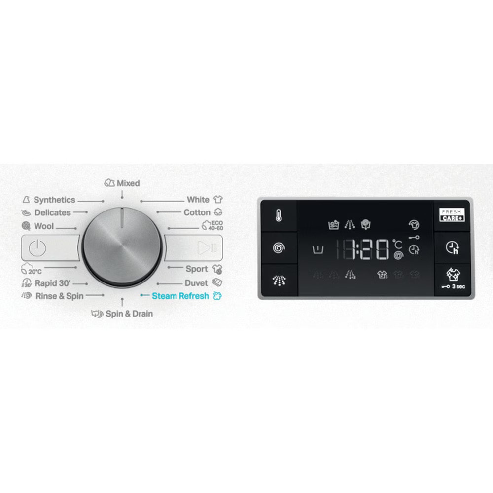Masina de spalat rufe Whirlpool FFB 10489 BV EE, 6th Sense, FreshCare+, Steam refresh, 10 kg, 1400 rpm, Clasa A, Alba