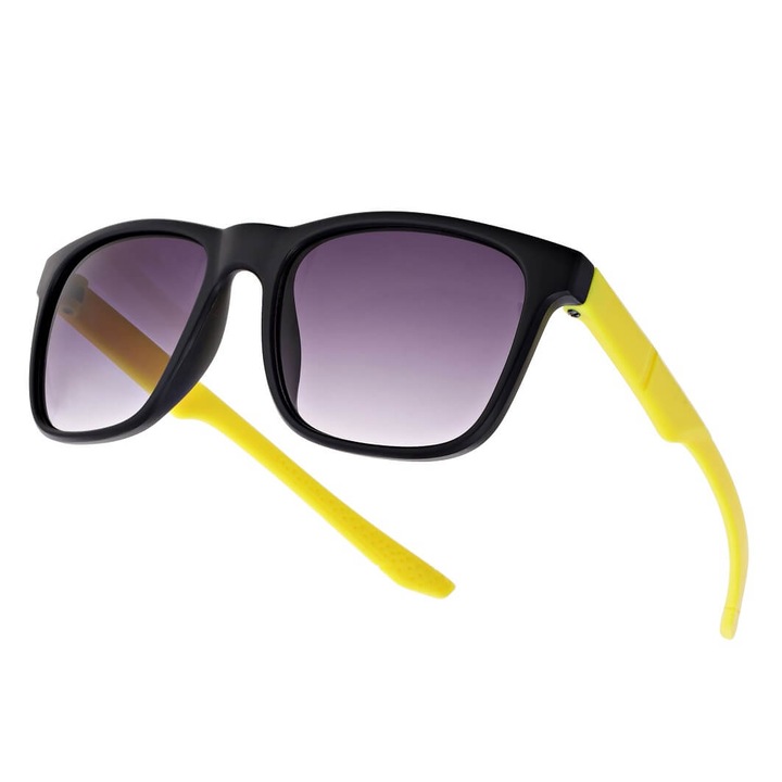 Ochelari de soare copii, STKD-08, negru+galben, cu filtru UV 400