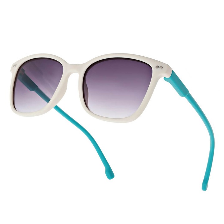 Ochelari de soare pentru copii Stylion STKD-07B alb/turcoaz