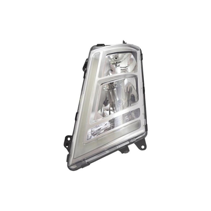 Ляв електрически халогенен фар с моторче Lamiro хром за VOLVO FM4