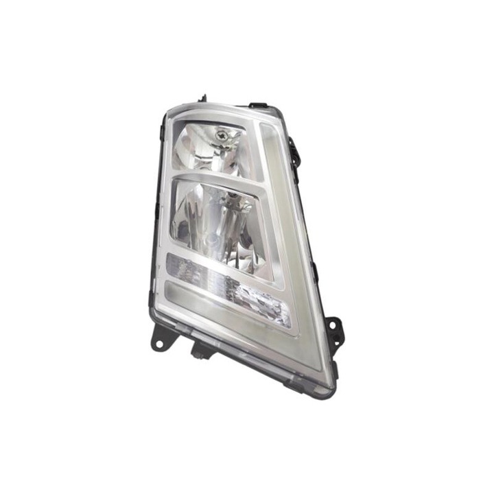 Електрически халогенен фар с мотор, Lamiro, VOLVO FM4, хром