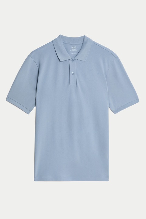 Marks & Spencer, Tricou polo regular fit, Albastru pastel