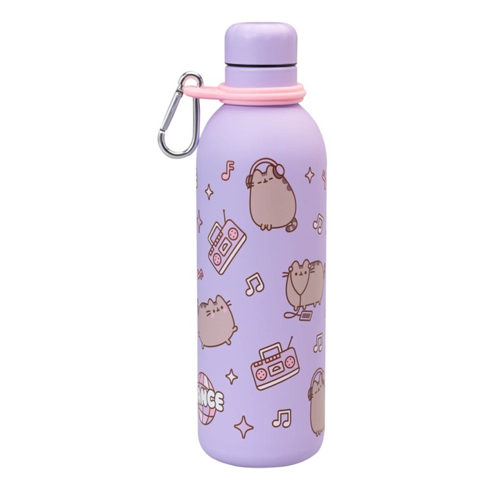 Termos Pusheen, colectia Moments, 500 ml, inox, 26x7cm, cu design pisica