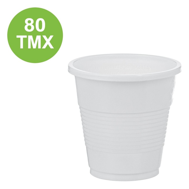 Set 80 pahare albe, 80 ml