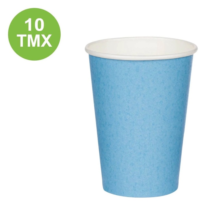 Pahare din Carton Bleu 270ml - 10buc