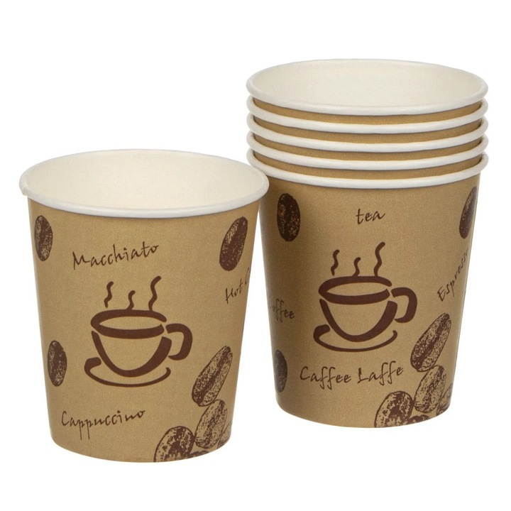 Pahare de Carton pentru Cafea Coffee 160ml - 40buc