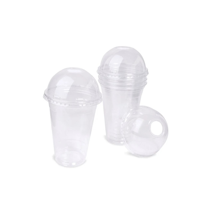 Pahare din Plastic Transparent 480ml - 15buc