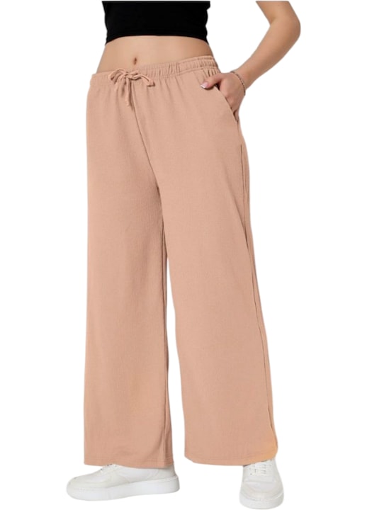 Pantaloni subtiri dama, StarFashion, crioala dreapta, Bej