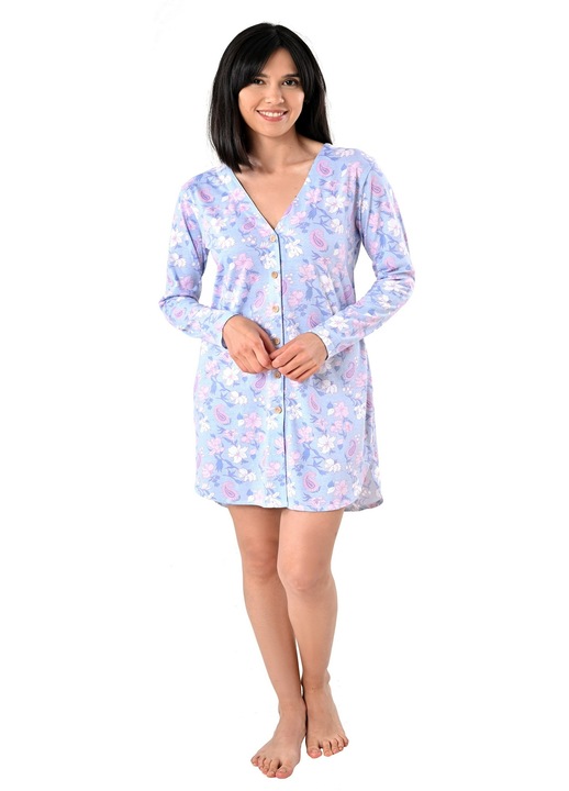 Camasa de noapte din bumbac CNI04, Multicolor