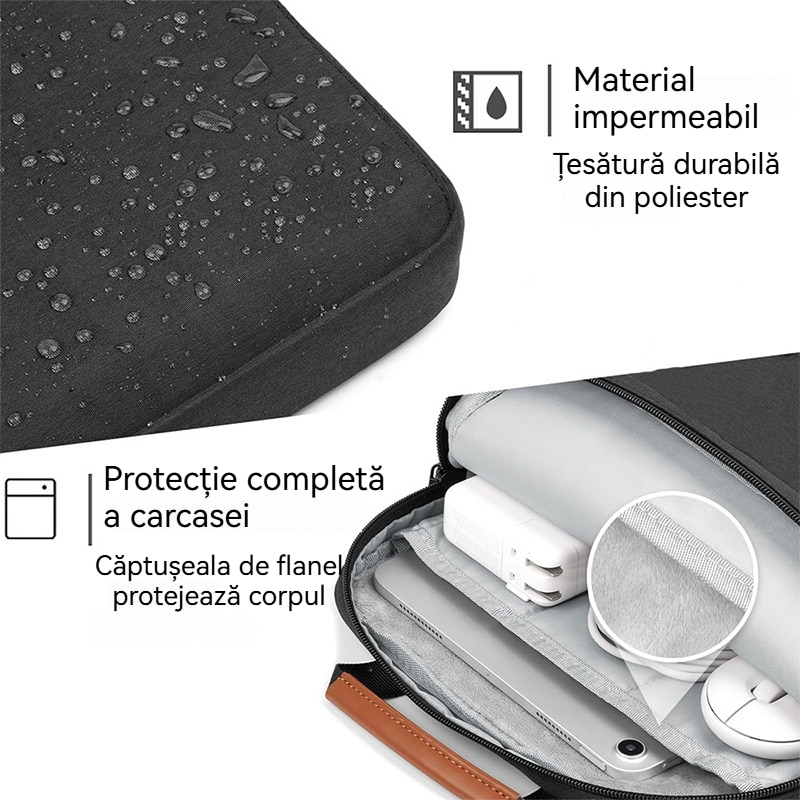 Geanta pentru tablete，Husa tableta, Fudisenn®，9-11 inch, Comaptibil cu iPad Pro M4/iPad Air M2 2024，Samsung, Lenovo, Huawei, 31x25×6cm，cu manere si curea de umar，Tesatura rezistenta la apa, cu fermoar cu filet personalizat, extractor din metal，roz