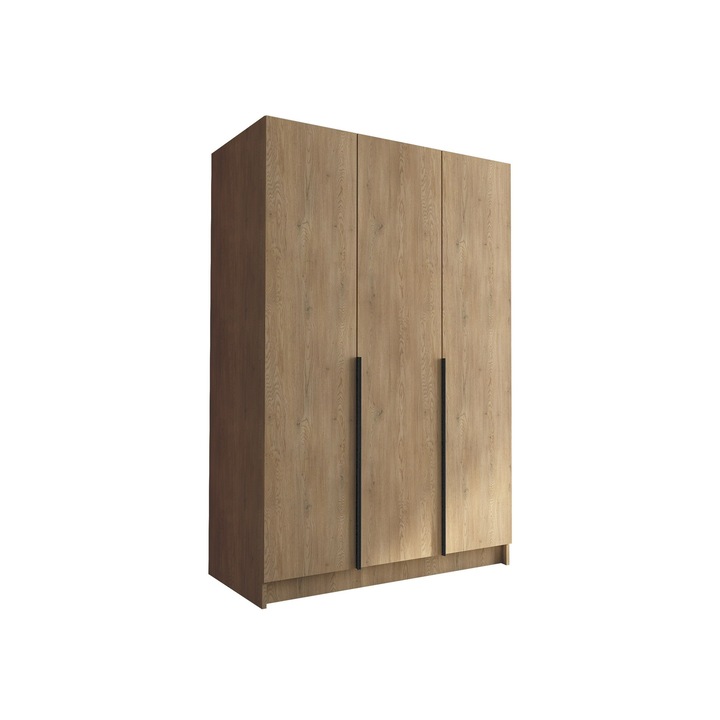 Dulap Mirpat I, MIRJAN24, stejar cremona + negru, 58x150x215 cm