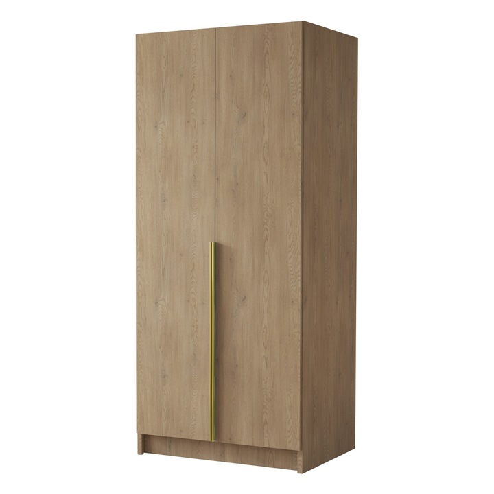 Dulap Smugo I, MIRJAN24, stejar cremona + auriu, 58x100x215 cm