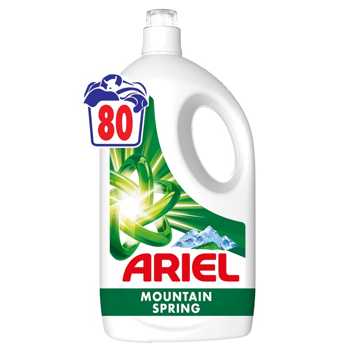 Ariel Mountain Spring folyékony mosószer, 80 mosás.