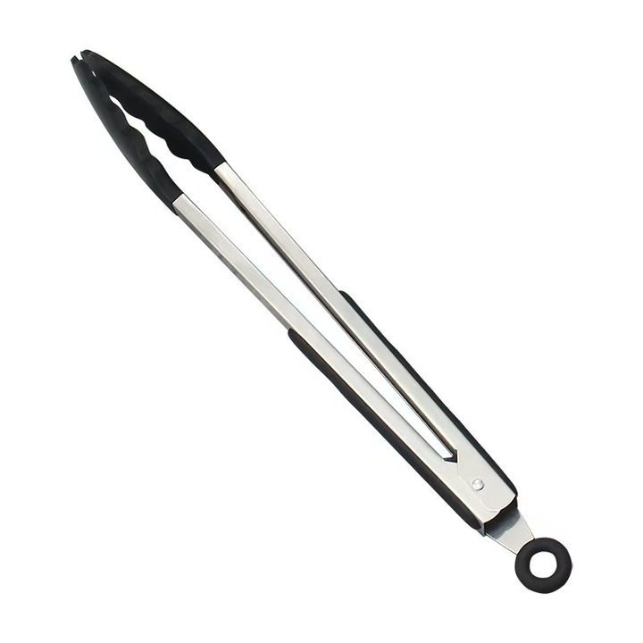 Konyhai fogó, General, rozsdamentes acél/szilikon, 25 cm