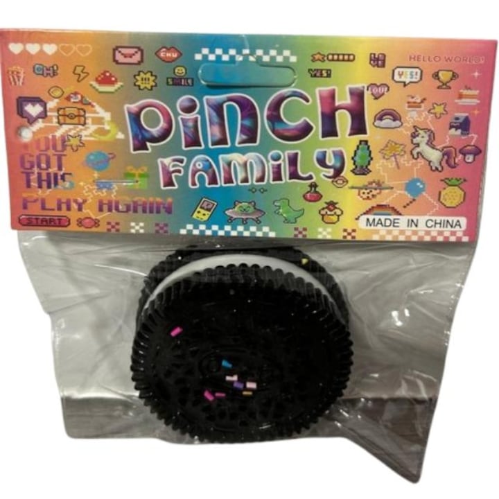 ΠΠ΅ΠΊΠ° ΠΈΠ³ΡΠ°ΡΠΊΠ° Oreo Squishy, Π°Π½ΡΠΈΡΡΡΠ΅Ρ, ΡΠ΅ΡΠ½ΠΎ-Π±ΡΠ»Π°