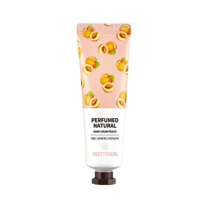 Crema de maini hidratanta cu parfum natural Piersici, Prettyskin, 30 ml