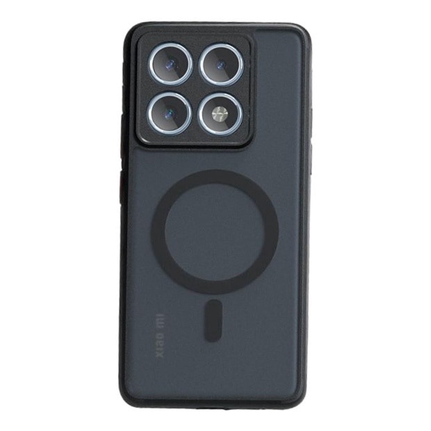 Husa magnetica, Silicon, compatibil cu Xiaomi 14T Pro, incarcare wireless, negru