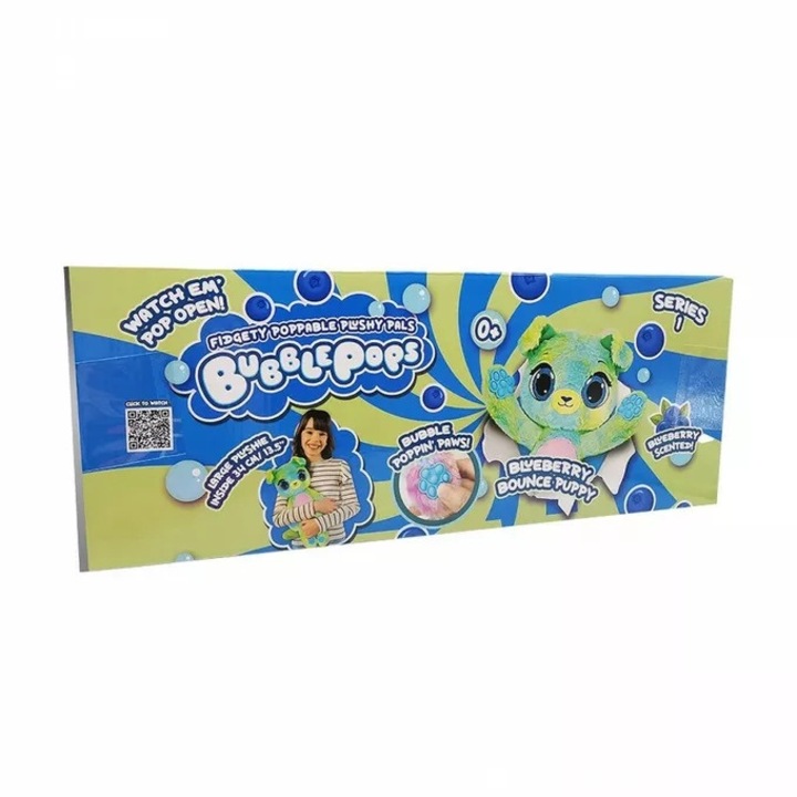 Bubble Pops plüssjáték, kutyus design, áfonya illatú, többszínű