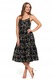 Rochie, Moraj, Bumbac, Midi, Negru, S INTL