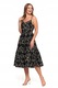 Rochie, Moraj, Bumbac, Midi, Negru, S INTL