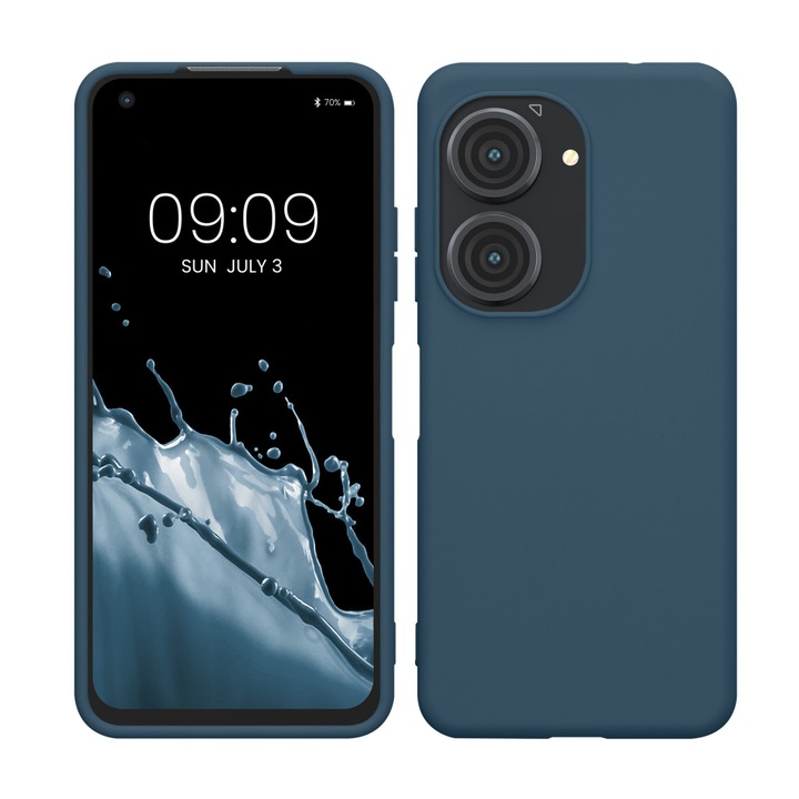 Калъф Kwmobile за Asus Zenfone 10/Zenfone 9, син, силикон, KWM0000171G007C