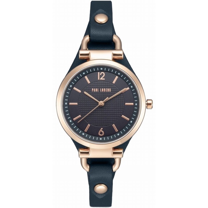 Ceas Dama Paul Lorens PL3652A-6F3, bratara din piele naturala, rezistent la apa 3 ATM, dimensiuni 32x6,6mm, set cu cutie de prezent