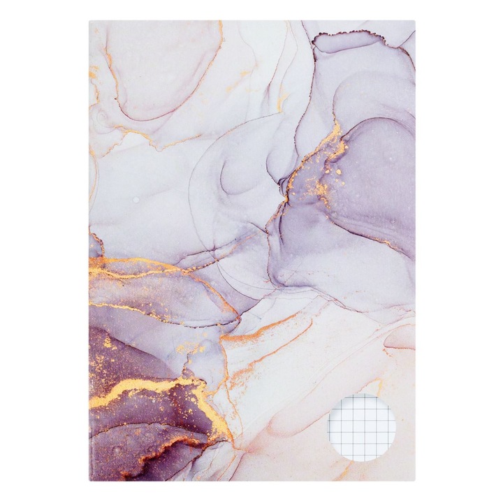 A5-ös matematikai jegyzetfüzet márványnyomat borítója - 60F