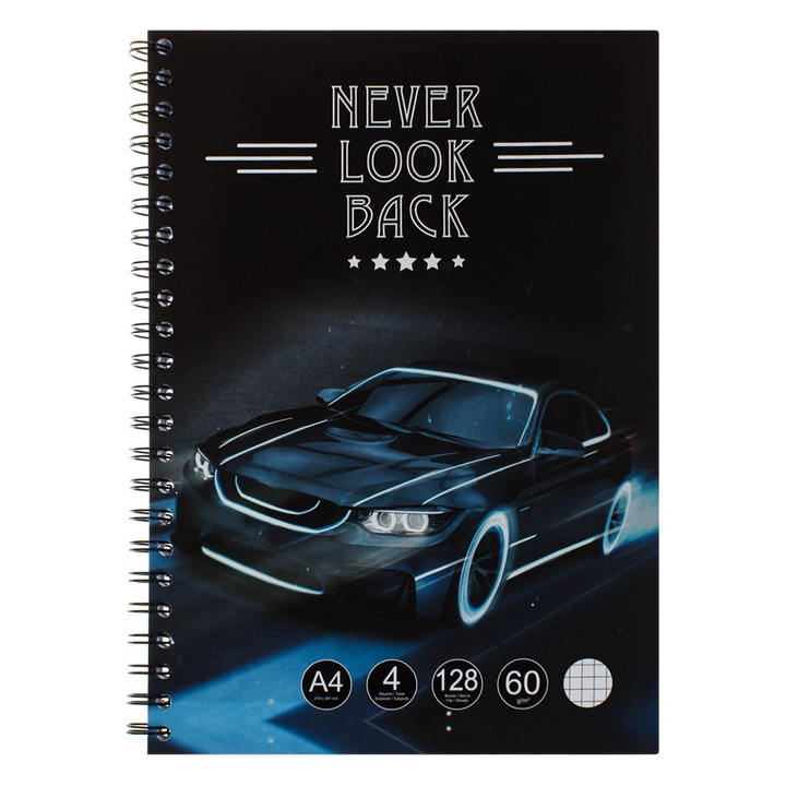 A4-es matekfüzet autómodell 4 tantárgyból és spirálból - 128f