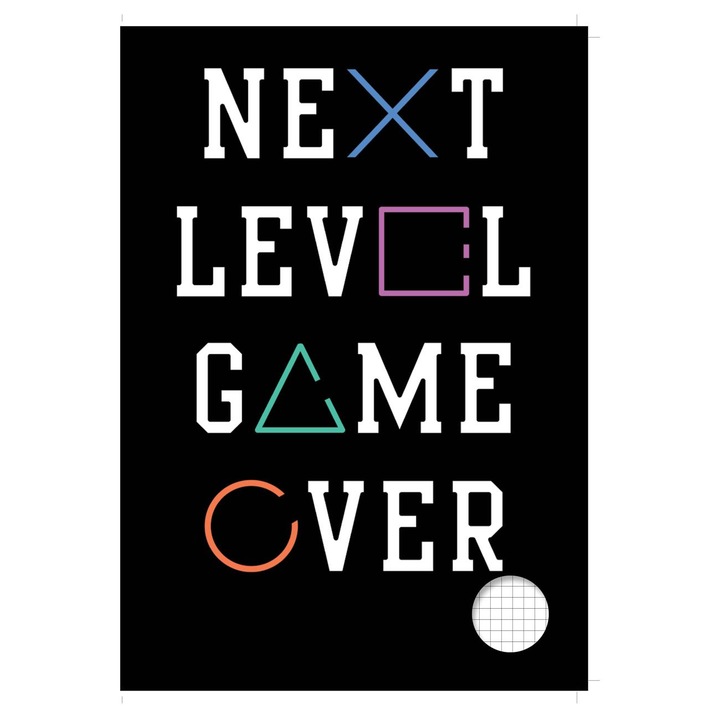 Ученически тетрадка а4 математика с черна корица и послание - 100 етажа