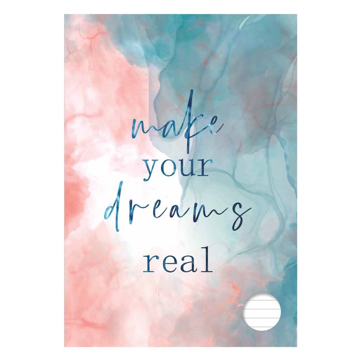 Diákfüzet A4-es, dictando rózsaszín-kék márvány borítóval - 60 db