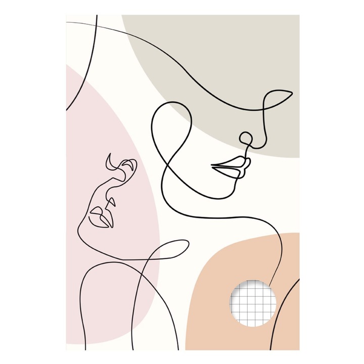 A5-ös matematikai jegyzetfüzet borítója absztrakt mintával - 80F