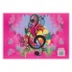 Caiet de muzica roz cu note muzicale, 24 file, 16.7x23.7cm