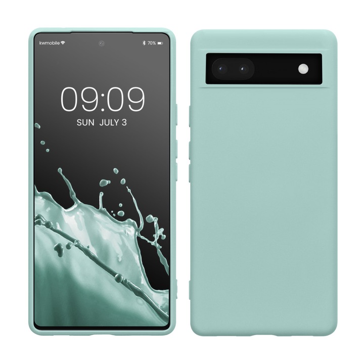 Kwmobile tok Google Pixel 6a telefonhoz, világoszöld, szilikon, KWM000015OO017C