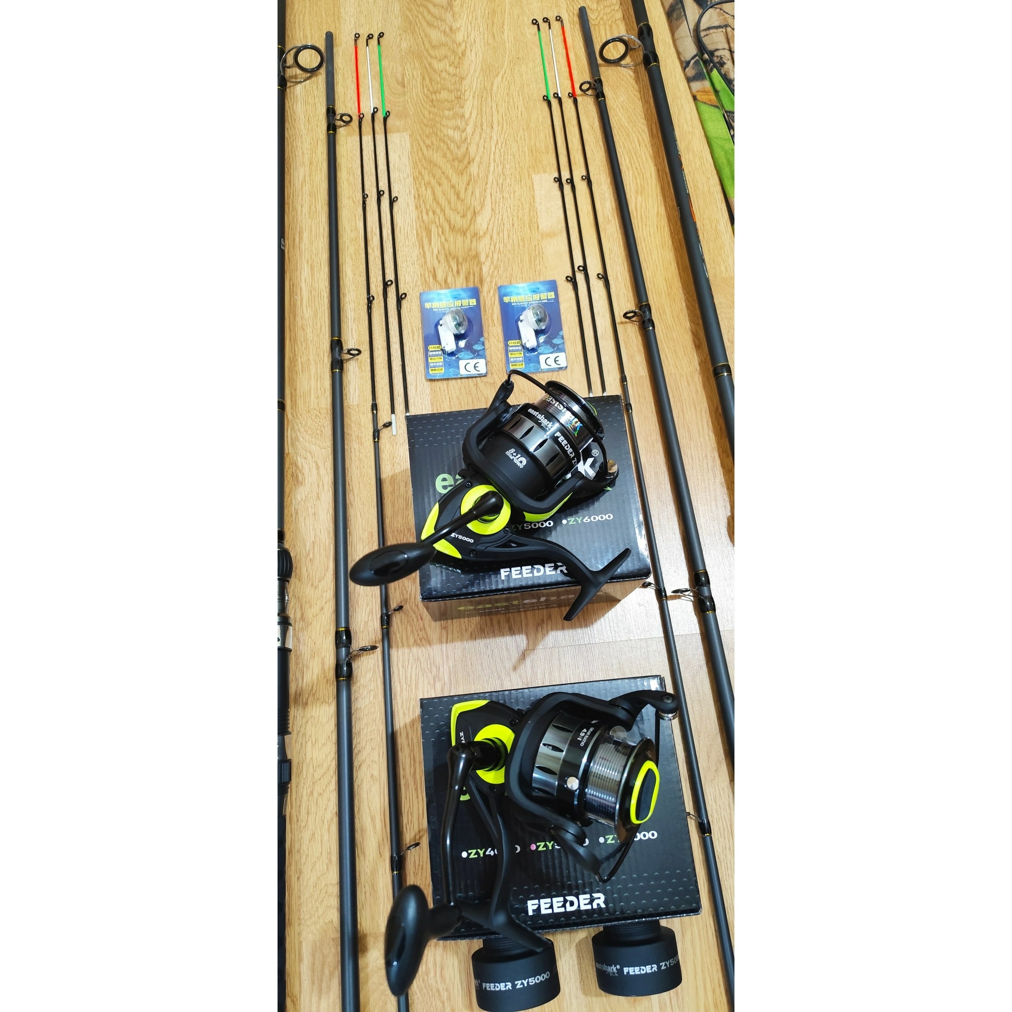 Set 2 Lansete, eastshark, Feeder, Carbon, Reglabile 3.60m - 4.10m