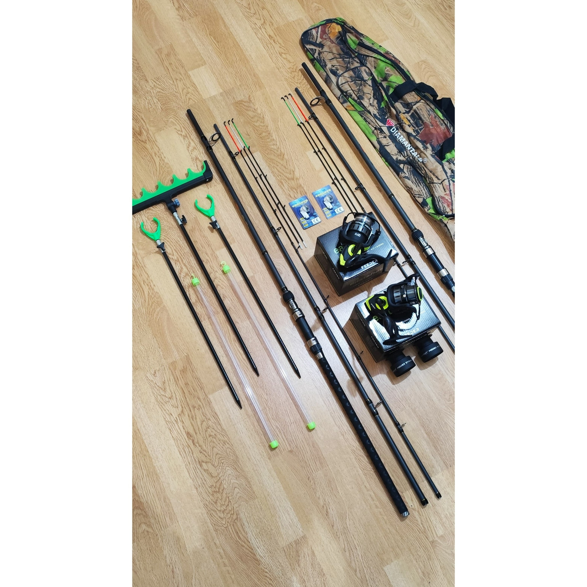Set 2 Lansete, eastshark, Feeder, Carbon, Reglabile 3.60m - 4.10m