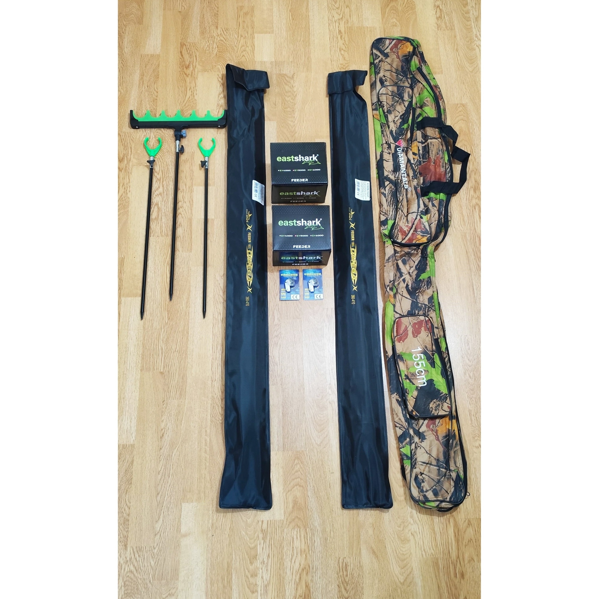 Set 2 Lansete, eastshark, Feeder, Carbon, Reglabile 3.60m - 4.10m