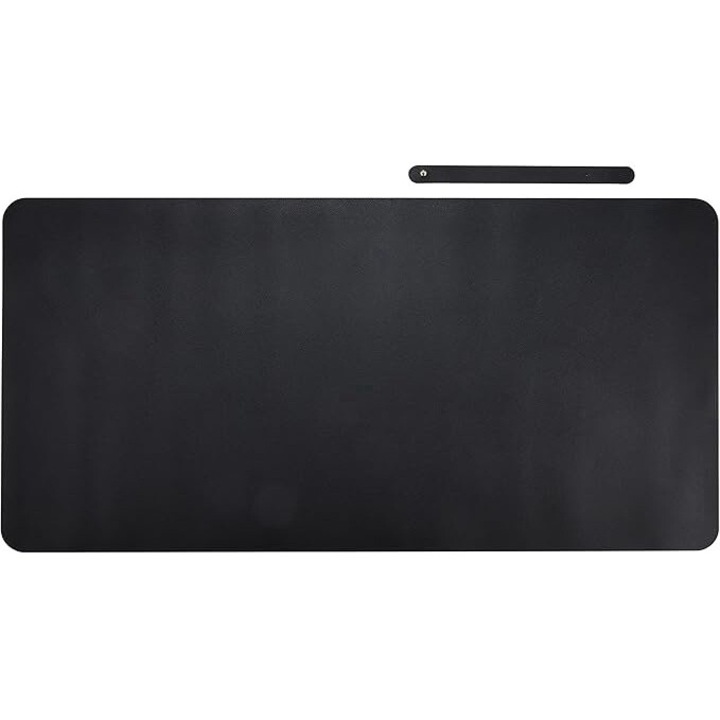Mouse Pad si Protectie Birou OfficeWorld Range, Piele Ecologica & Pluta, 80 x 40 cm, Negru, Fata Dubla