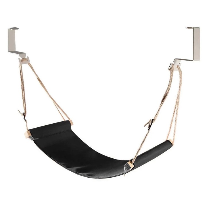 Hamac pentru picioare, multicolor, 30x15cm, material lemn, set pentru birou acasă