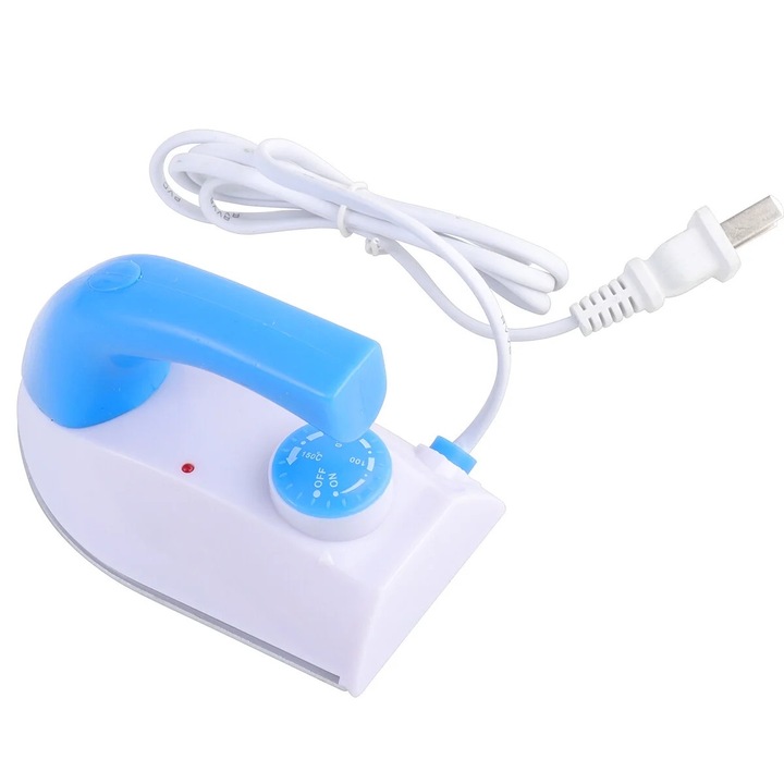 Fier de calcat portabil, mini fier electric, multicolor, 11x7.7x7.5cm, pentru acasa si calatorii