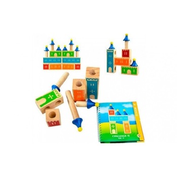 Joc logic Castelul, 7 piese lemn masiv Joc logic Castelul, 7 piese lemn masiv