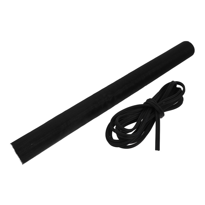 YANYXR fekete rovarháló ablakra 500x60x0.1cm szett