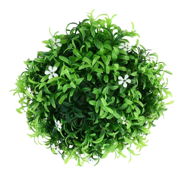 Minge decorativa din iarba artificiala, multicolora, pentru interior/exterior, 30x30cm