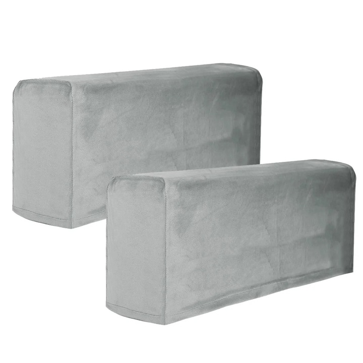 Set Husa protectie pentru bratele canapelei, gri, 50x20x12cm