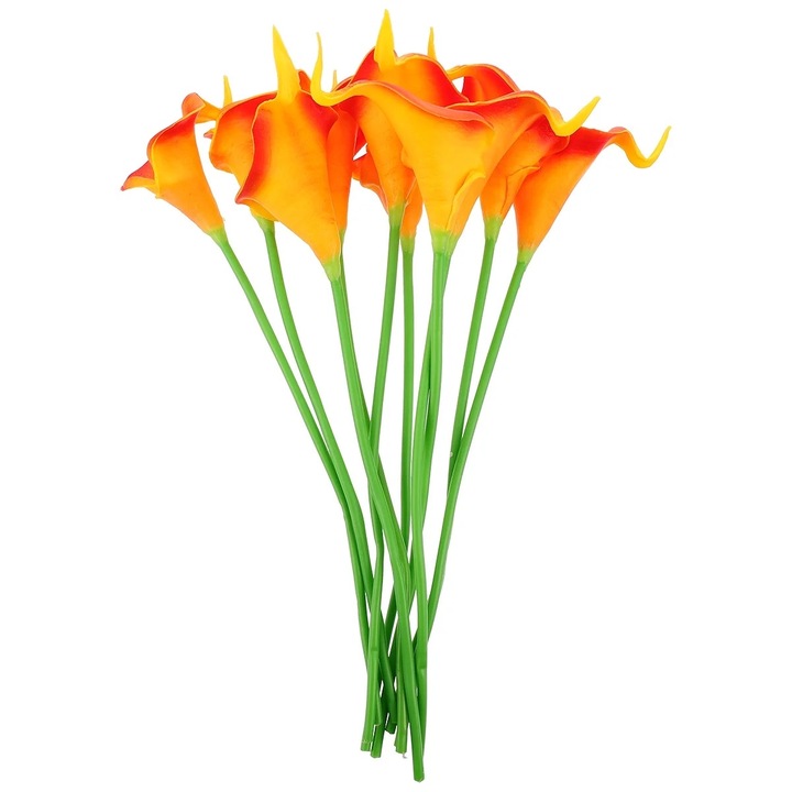 Set 10 flori artificiale Calla Lily, multicolor, 31x9x6cm
