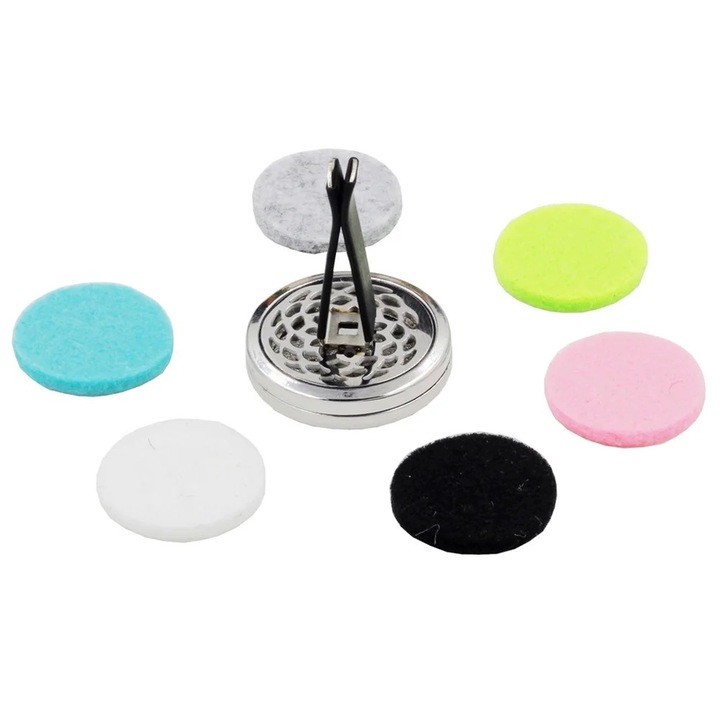 Odorizant auto, set 10 refiluri, design elegant, 3x3x3.5cm, multicolor